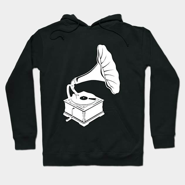 Gramophone Hoodie by thriftjd